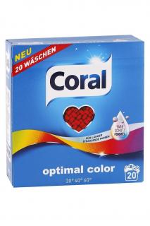 Coral prací prášek 20 dávek Optimal Color 1,4 kg (Dovoz: Německo)