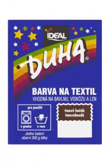 Duha barva na textil 15 g Tmavě hnědá