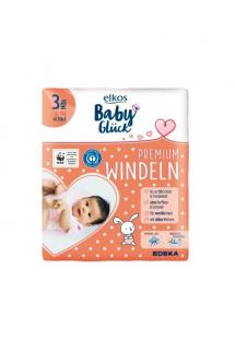 Elkos Baby plenky Premium 3 Midi (5-9 kg) 46 ks (Dovoz: Německo)