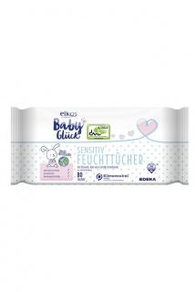 Elkos Baby vlhčené ubrousky Sensitive 80 ks Aloe Vera &amp; Panthenol (Dovoz: Německo)