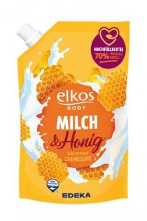 Elkos Body tekuté mýdlo náplň 750 ml Mléko &amp; Med (Dovoz: Německo)