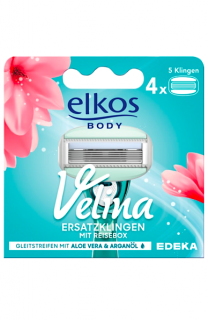 Elkos Body Velina náhradní hlavice 4 ks 5-břité (Dovoz: Německo)