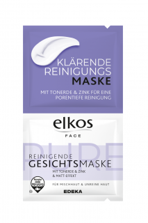 Elkos Face pleťová maska 2 ks Hloubkově čistící