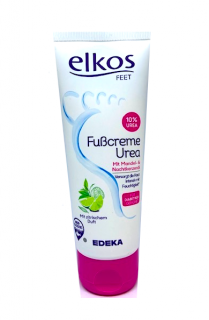 Elkos Feet krém na nohy urea 100 ml Limetka a zelený čaj (Dovoz: Německo)