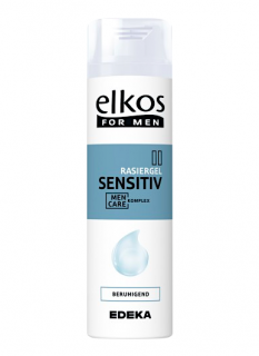 Elkos for Men gel na holení 200 ml Sensitiv (Dovoz: Německo)