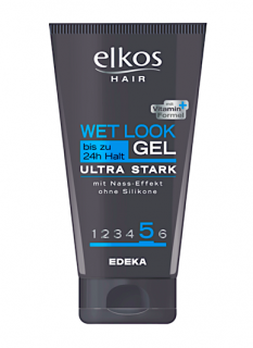 Elkos Hair gel na vlasy Ultra silný 150 ml s mokrým efektem č.5 (Dovoz: Německo)
