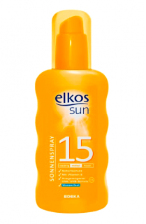 Elkos Sun spray na opalování SPF15 200 ml (Dovoz: Německo)