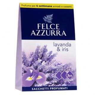 Felce Azzurra vonné sáčky do skříně 3 ks Lavanda &amp; Iris (Dovoz: Itálie)