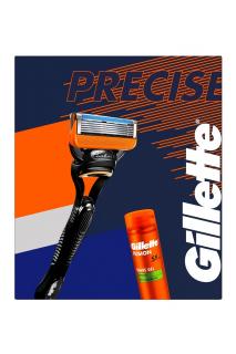 Gillette dárková kazeta Precise (strojek Fusion5 + gel 200 ml)