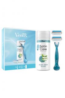 Gillette dárková kazeta Venus Smooth (strojek + 2 hlavice + gel na holení 75 ml)