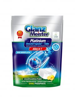 Glanz Meister tablety do myčky 65 ks Platinium All in 1 Citrus (Dovoz: Německo)