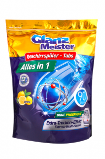 Glanz Meister tablety do myčky 90 ks All in1 Citrus (Dovoz: Německo)