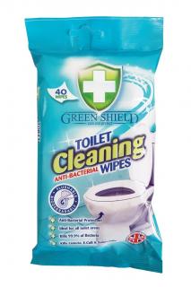 Green Shield čistící antibakteriální ubrousky na WC 40 ks Toilet Cleaning