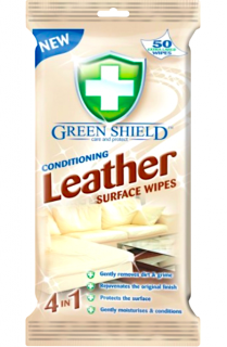 Green Shield čistící ubrousky na kůži 50 ks Leather (Dovoz: Anglie)
