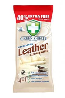 Green Shield čistící ubrousky na kůži 70 ks Leather