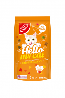 Gut &amp; Gunstig Hello my cat granule pro kočky 2 kg Důbeží (Dovoz: Německo)