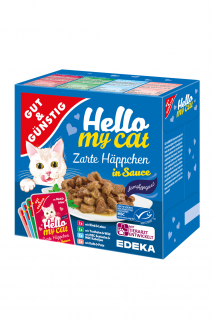Gut &amp; Günstig masové kapsičky pro kočky 8 x 100 g v omáčce