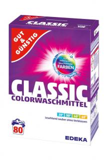Gut &amp; Günstig prací prášek 80 dávek Classic Color 5,2 kg (Dovoz: Německo)