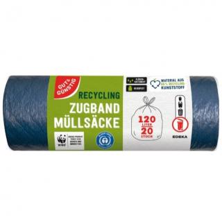 Gut &amp; Günstig pytle na odpadky zavazovací 120 l 20 ks (Dovoz: Německo)