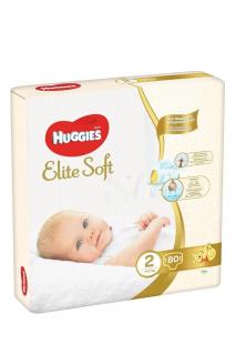 Huggies plenky Elite Soft vel.2 (4-6 kg) 80 ks