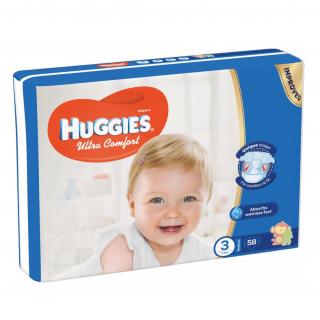 Huggies plenky Ultra Comfort 3 (5-8 kg) 58 ks