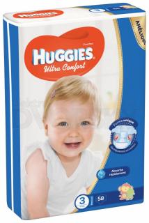 Huggies Ultra Comfort 3 (5-8 kg) 58 ks