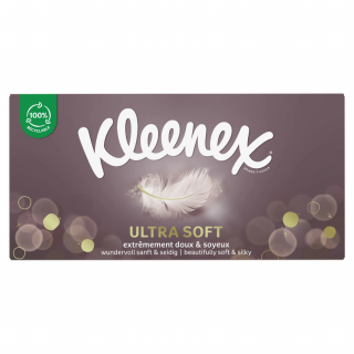 Kleenex papírové kapesníky BOX 64 ks 3-vrstvé Ultra Soft