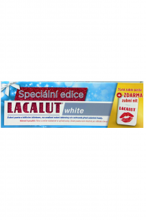 Lacalut zubní pasta 75 ml White + zubní nit 10 m