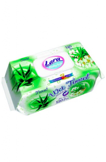 Lara vlhčené ubrousky 120 ks Aloe Vera