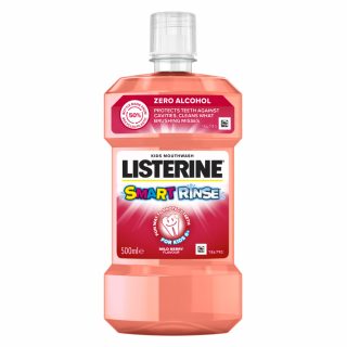 Listerine ústní voda 500 ml Smart Rinse Mild Berry pro děti 6+