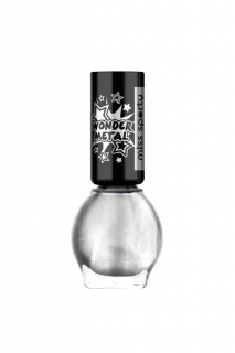 Miss Sporty lak na nehty 7 ml Wonder Metal 10 Ultra Silver stříbrný