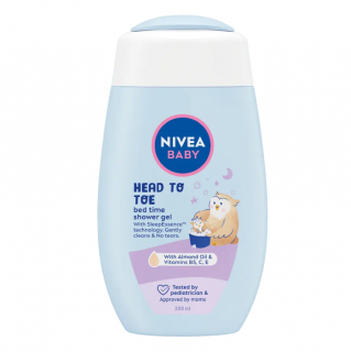 Nivea Baby sprchový gel 200 ml Head To Toe - Bed Time se Sovami