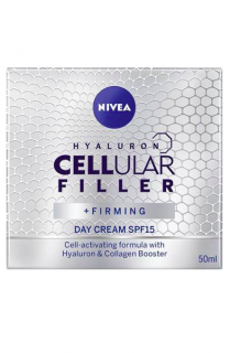 Nivea Hyaluron Cellular Filler denní krém 50 ml zpevňující SPF15 (Všechny typy pleti)