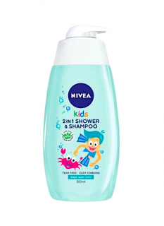 Nivea kids sprchový gel + šampon 500 ml Apple 2v1