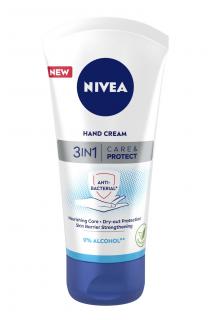 Nivea krém na ruce 75 ml Care &amp; Protect 3v1 Antibacterial