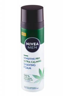 Nivea Men pěna na holení 200 ml Sensitive Pro-Ultra-Calming Hemp Seed