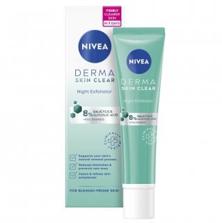 Nivea noční exfoliační pleťový peeling 40 ml Derma Skin Clean