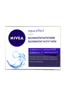 Nivea noční krém 50 ml Aqua Effect regenerační  (Normální až smíšená pleť)