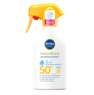 Nivea Sun Babies &amp; Kids Sensitive Protect sprej na opalování SPF50+ 270 ml