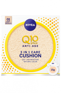 Nivea tónovací krém 15 g Cushion Q10 Plus č. 01 (Světlý až střední odstín)