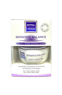 Nivea Visage ochranný noční krém 50 ml Sensitive Balance (Citlivá pleť)