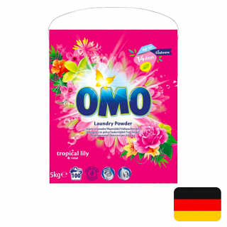 OMO prací prášek 100 dávek Universal Tropical Lily &amp; Rose 5 kg (Dovoz: Německo)