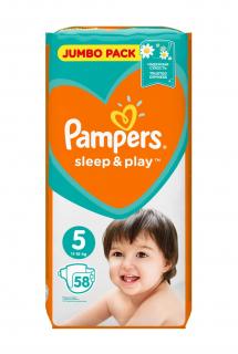 Pampers plenky Sleep &amp; Play 5 junior 11-16 kg 58 ks