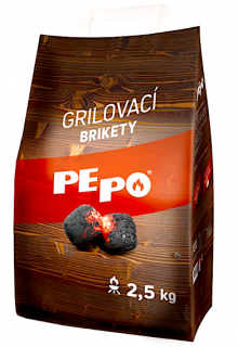 PE-PO grilovací brikety 2,5 kg (Dřevěné uhlí)