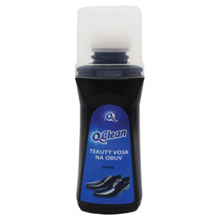 Q-Clean tekutý vosk na obuv 75 ml černý