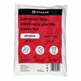 Spokar zakrývací fólie 4x5 m 20 m² HDPE-7µ
