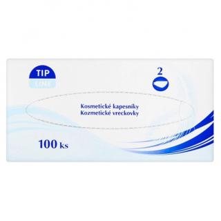Tip Line papírové kapesníky BOX 100 ks 2-vrstvé