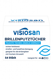 Visiosan čistící ubrousky na brýle 54 ks (Dovoz: Německo)