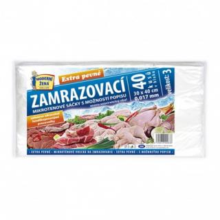 Zamrazovací mikrotenové sáčky č. 3 - 30 x 40 cm extra pevné 40 ks
