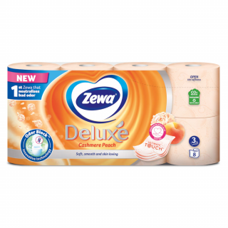 Zewa toaletní papír 8 ks Deluxe Cashmere Peach 3-vrstvý